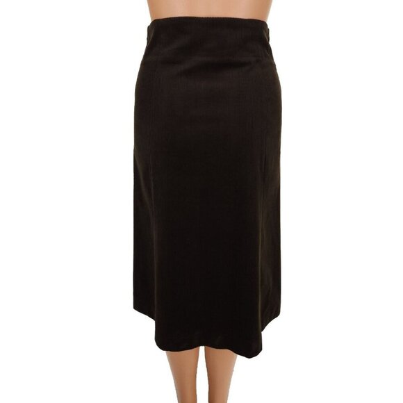 Vanessa Bruno Velvet Mid-length Skirt Size 34 S Mousse Brown - Picture 5 of 9
